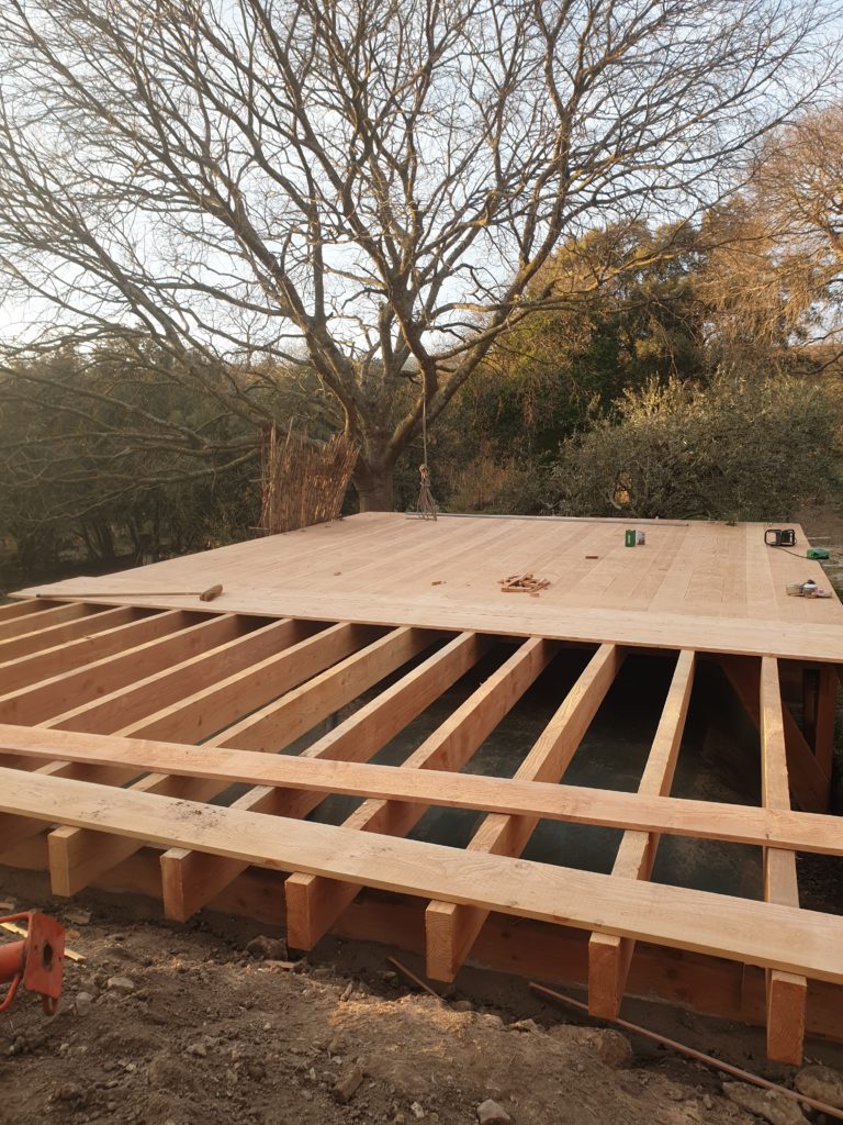 Avancement de la terrasse